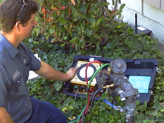 Irrigation Contractor in Southlake TX tests backflow prevention device