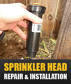 sprinkler head repair and installation in Grapevine TX